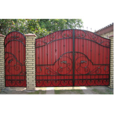 Ворота та хвіртка з листочками "Непте"